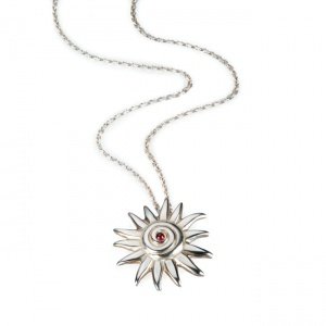Silberkette m. Anhänger Sun