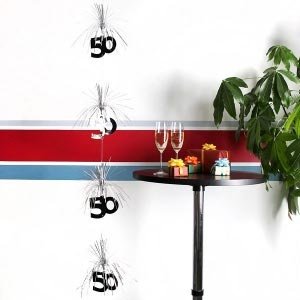 Silberne Deckensäulenkaskade zum 50.