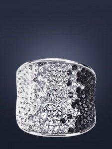 Silberring mit Swarovski- Kristallen