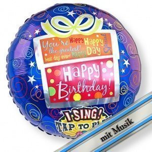 Singender Ballon Happy Birthday Geschenk