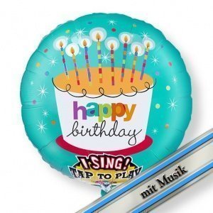 Singender Ballon Happy Birthday Kuchen