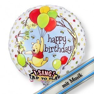 Singender Ballon Happy Birthday Pooh