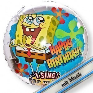 Singender Ballon Happy Birthday SpongeBo