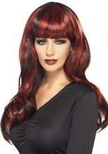 Sinister Siren Halloween Perücke schwarz