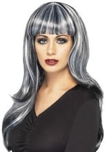 Sinister Siren Halloween Perücke schwarz