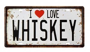 Blechschild "I love Whiskey"