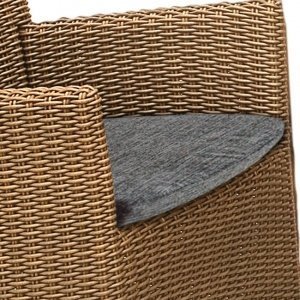 Sitzauflage grau für Geflecht-Sessel Auc