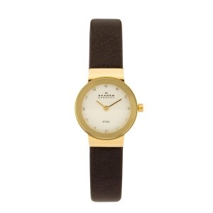 Skagen Damenuhr LEATHER SLIMLINE 358XSGL