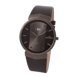 Skagen Herrenuhr LEATHER SLIMLINE 697XLM