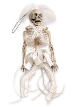 Skelett-Braut Halloween-Deko weiss