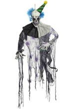 Skelett Clown Halloween Deko schwarz-wei