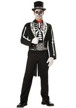 Skelett Gothic Bräutigam Halloween Kostü