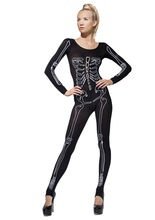 Skelett Halloween Bodysuit schwarz-weiss