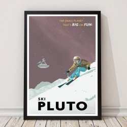 Ski Pluto Poster by Steve Thomas