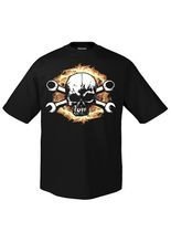 Skull n Spanners on Flames T-Shirt
