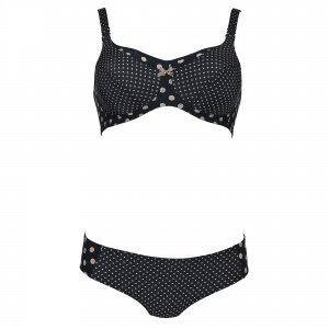 Slip polkadot schwarz