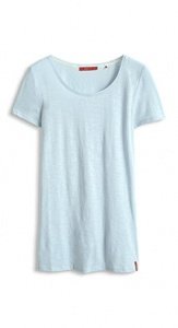 Slub Jersey Rundhals T-Shirt