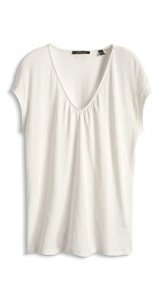 Slub Jersey Shirt mit Raffungen