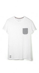 Slub Jersey T-Shirt mit Melange-Tasche