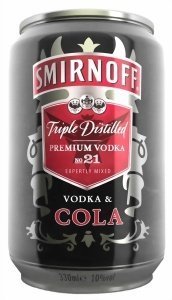Smirnoff Red Label & Cola 0,33 Liter Dos