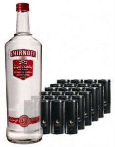 Smirnoff Vodka 3 l & Schwarze Dose (24 S