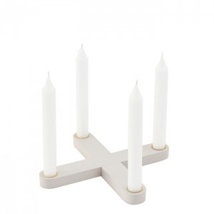 Snug.Studio Cross Kerzenhalter Grau