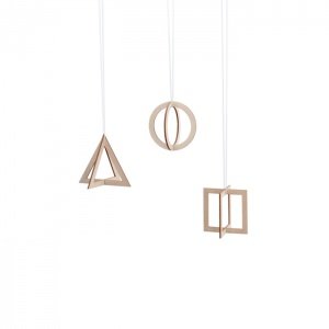 Snug.Studio Trio geometrische 3D Holzanh