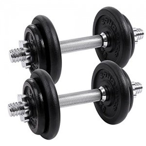 SONGMICS Gusseisen Kurzhantel 2er Set