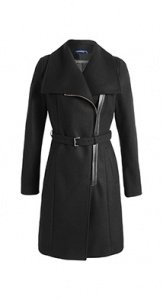 Softer Wollmantel + Leder