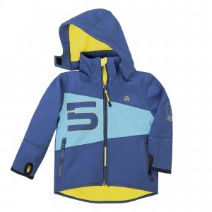 Softshell-Jacke "blau/gelb"