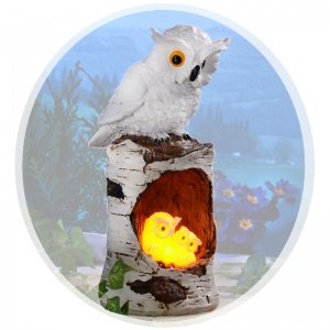 Solar-Dekoleuchte *Eulenfamilie*