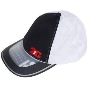 Solar LED-Cap (Schwarz-Weiß)