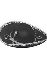 Sombrero Hut schwarz-silber