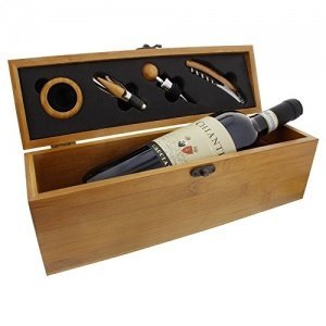 Sommelier-Set Chianti in Bambus-Optik mit Personalisierung