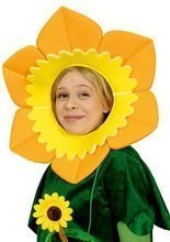 Sonnenblume Kinder Karneval-Hut orange-g