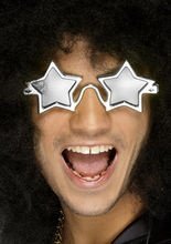 Sonnenbrille Sterne Partybrille silber