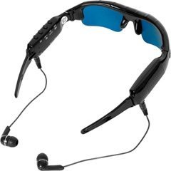 Sonnenbrille mit MP3-Player und Videokam