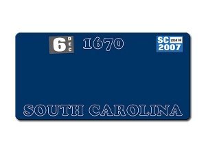 South Carolina US Deko PKW-Kennzeichen m