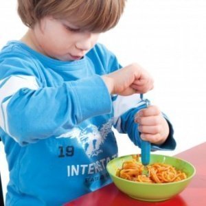 Spaghetti Gabel Rolognese blau