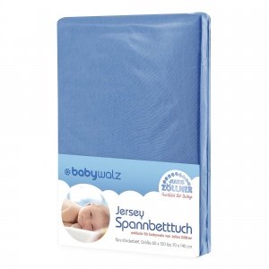 Spannbettlaken Jersey blau