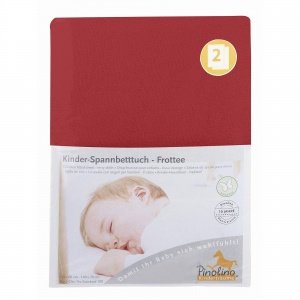 Spannbetttuch Frott.rot140x70