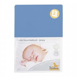 Spannbetttuch Jers. blau140x70