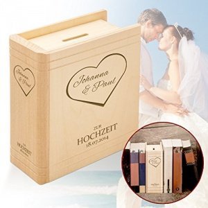 Buch aus Holz zur Hochzeit mit Gravur