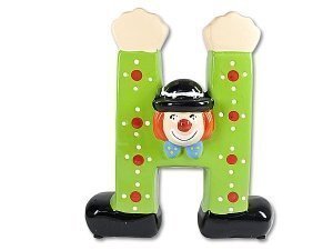 Spardose Clown in ´´´´H´´´´ - Buchstaben