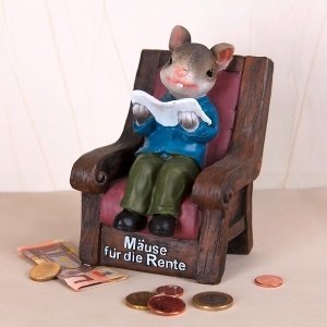 Spardose Mäuse für die Rente