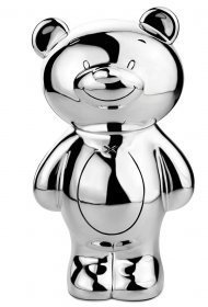 Spardose versilbertes Bärchen