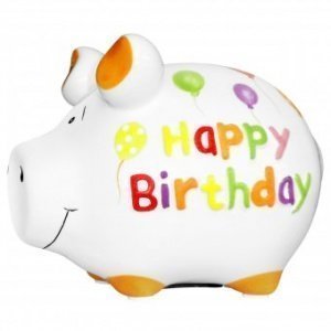 Sparschwein Happy Birthday