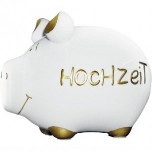 Sparschwein Hochzeit Gold Edition