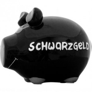 Sparschwein Schwarzgeld schwarz