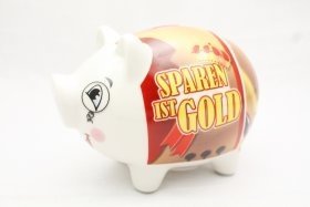 Sparschwein - Sparen ist Gold